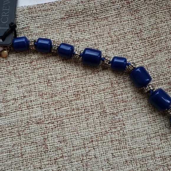 J.Crew Blue bead And crystal necklace NWT - Picture 9 of 9
